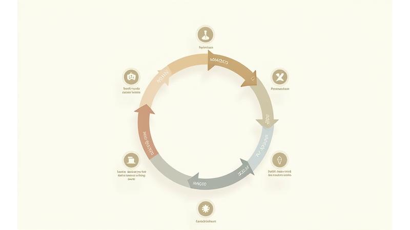Schematisk diagram som illustrerer sirkulær økonomi med fokus på gjenbruk, reparasjon og oppgradering av møbler