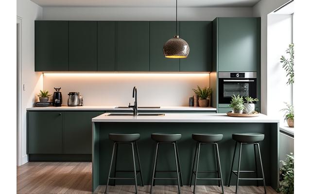 Bilde av et elegant townhouse på Løding, stylet moderne og minimalistisk.