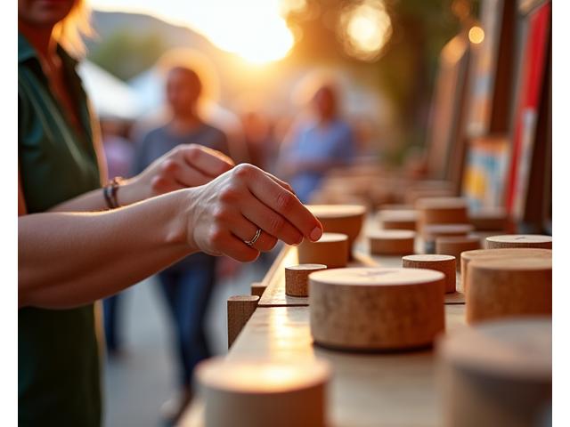 Knutepunkt mellom lokale håndverkere, viser stolt en samarbeidspartner logo og et glimt av et arrangement