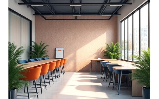 Et moderne og inspirerende kontor landskap med kreative veggløsninger